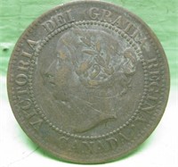 1859 Canadian Queen Victory Penny