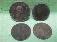 Four Britainia Coins - 1806, 1861, 1862, 1871