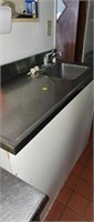 Approx 48" vanity and stainless steel  sink