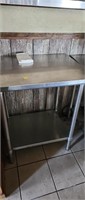 Aprox 34" stainless steel prep table