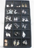 Eighteen Assorted Pairs Of Fashion Earrings
