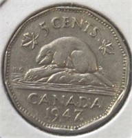 1947 Canadian nickel