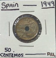 1949 Spain coin