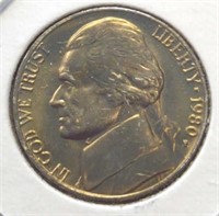 Uncirculated 1980p Jefferson nickel