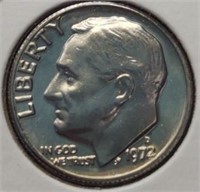 Mint uncirculated 1972 d. Roosevelt dime