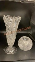 Vintage cut Crystal vases