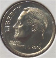 Mint uncirculated 2002 P. Roosevelt dime