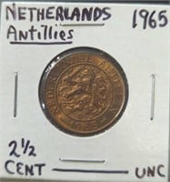 Uncirculated 1965 Antilles coin