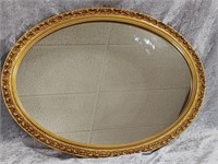 Gold Frame Oval Mirror 31"x23"