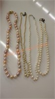 Vintage Faux pearl necklaces