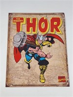 TIN MARVEL THE MIGHTY THOR SIGN