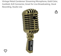 Vintage Metal Condenser Streaming Microphone