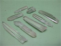 8 Natural Clear Quartz Crystal Points - 128 Grams