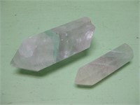 2 Natural Rainbow Quartz Crystal Points -222 Grams