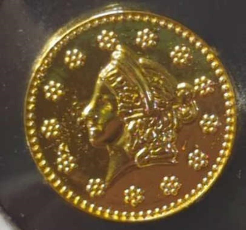 1852 1/2 California gold token
