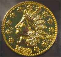 1872 1/2 California gold token