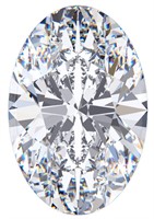Oval 2.45 carats E VVS2 Certified Lab Diamond