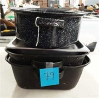 4 Misc Enamel. pots and pans