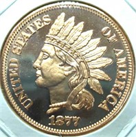 1 oz fine copper token Indian Head