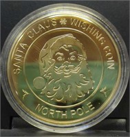 Santa Claus wishing coin