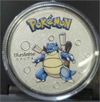 Pokémon Blastoise challenge coin