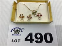 ANGEL BIRTHSTONE PENDANTS AND NECKLACE