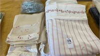Vintage Bed sheets, pillow case, curtain shears &