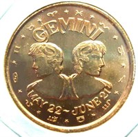 1 oz fine copper token gemini