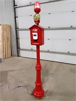 Vintage Gamewell Co. Fire Alarm Pole W/ Light