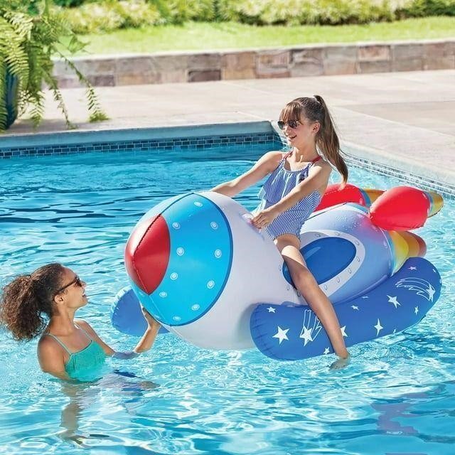 Novelty Ride-On Pool Float - Rocket