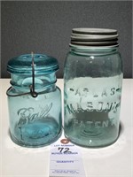 2 VTG Mason Jars - Ball & Atlas