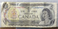 1973 Canadian $1 bank note