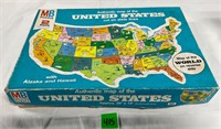Vtg Authentic Map of US Puzzle As Is