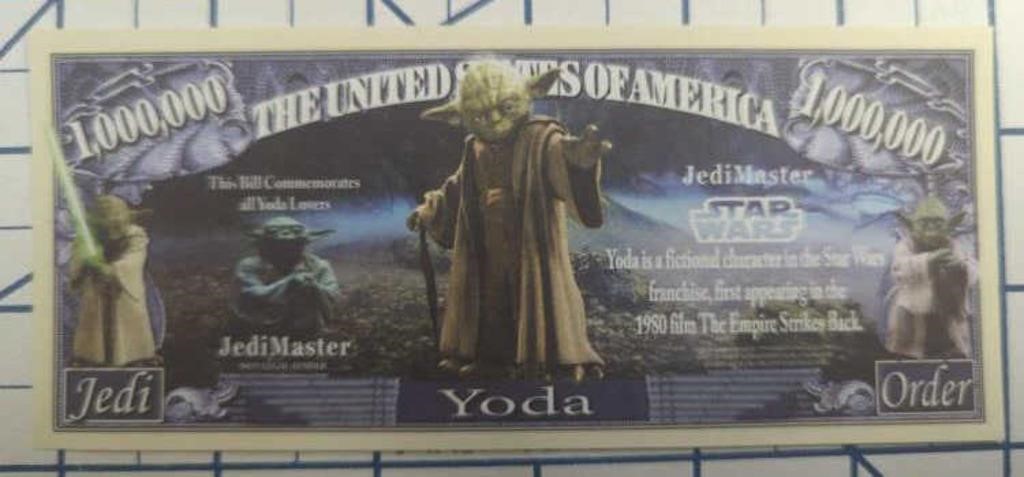 Master Yoda Star wars bank note