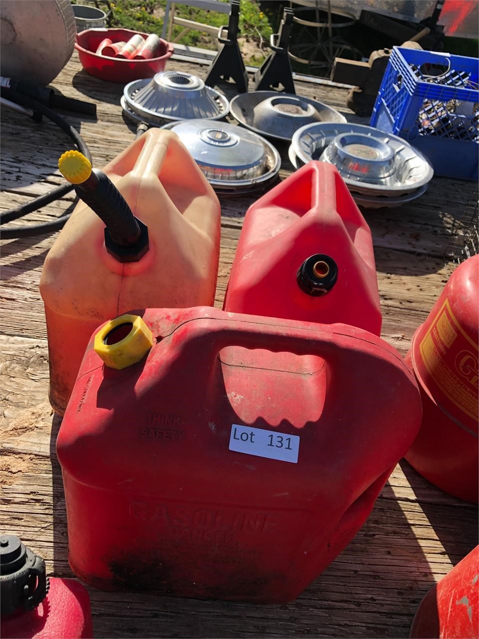Lot of Gas Cans