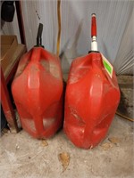 2 - 5 gallon plastic gas jugs