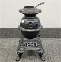Signed Spark miniature cast iron pot belly stove