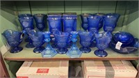 Cobalt blue vintage Avon fostoria set/sets whole