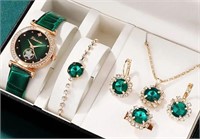Green Watch and jewelry set