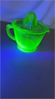 Depression Vaseline Uranium Glass Juicer