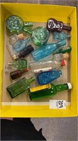 Miscellaneous lot of glass bottles