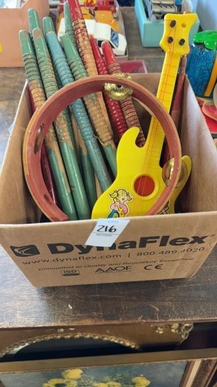 Small box of music instruments