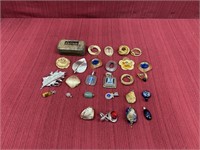 Scarf Rings and Pendant Lot