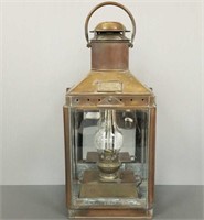 Antique brass ships lantern cabin light - 20" tall