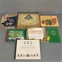 6 vintage children's pop up books, Christmas, etc.