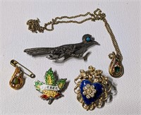 Five Pieces of Vintage Jewelry