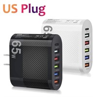 white  3.1A 5 Port USB Charger