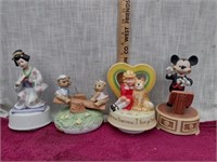 Disney, Annie, Bears & Geisha Figurines MB Lot