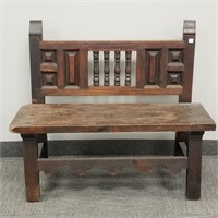 Antique style wooden bench (as is) 40" wide x
