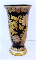 Ebony (Black)  Footed & Flared Vase /Blossomtime